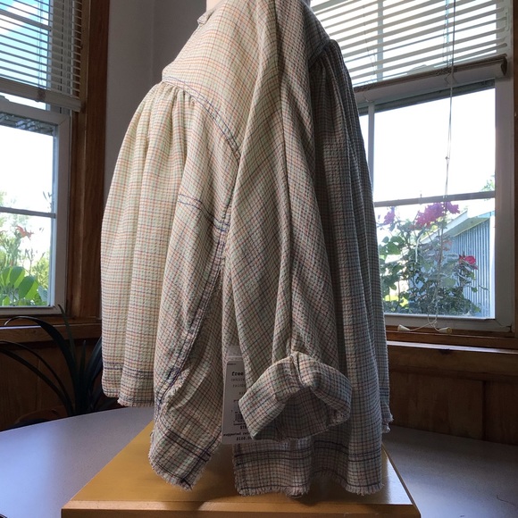 Free People Rainbow Picnic Plaid Oversized size XS - Picture 5 of 10